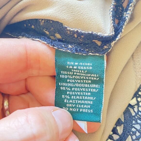 Ralph Lauren Dress 14 Black Lace Overlay Sleeveless Sheath Formal Party Cocktail - Picture 6 of 6